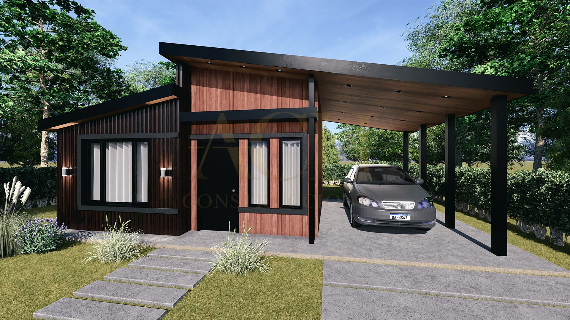 Fachada del modelo Andina · 1 dormitorio